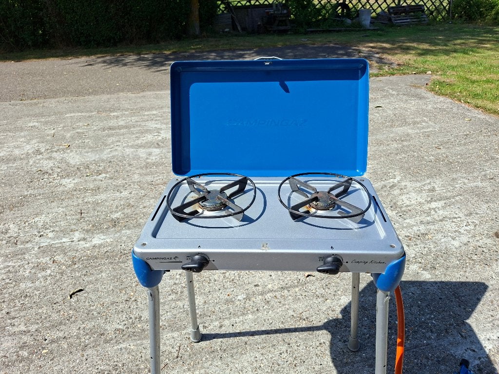 Campingaz Camping Kitchen 2 brander met poten, Ophalen, Gebruikt