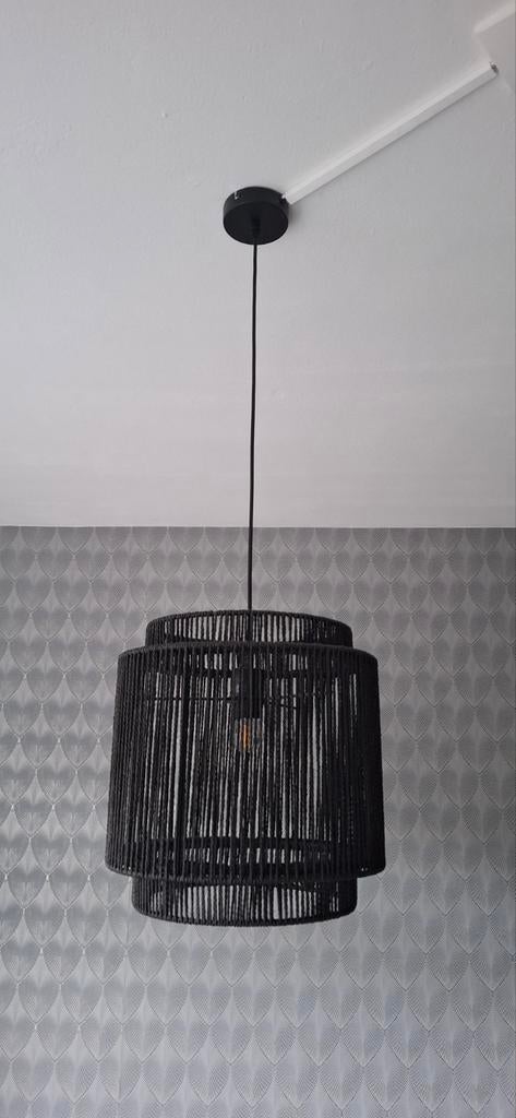 Gamma hanglamp James XL zwart 35xØ35 cm, Overige materialen, Modern, Industrieel, Ophalen of Verzenden, Zo goed als nieuw