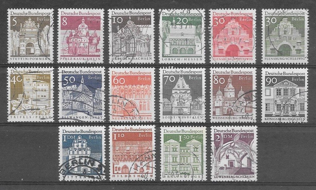 Duitsland - Berlijn 1966 Gebouwen, Verzenden, BRD, Gestempeld