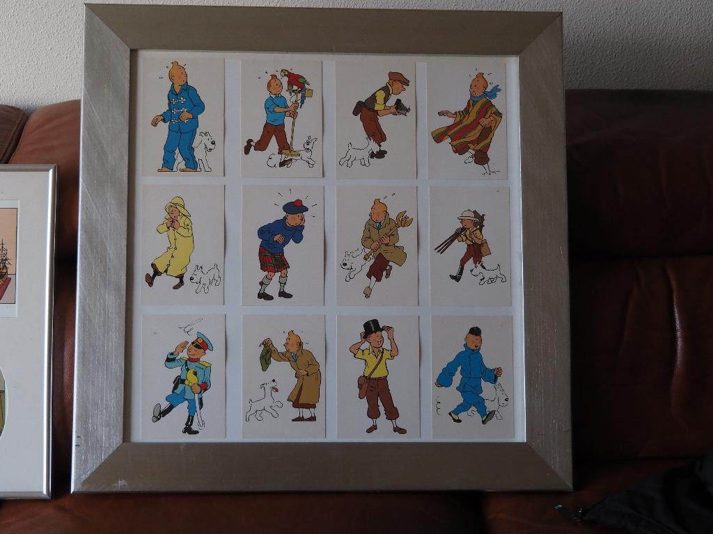 kuifje kaarten in lijst, Ophalen of Verzenden, Kuifje, Nieuw, Plaatje, Poster of Sticker
