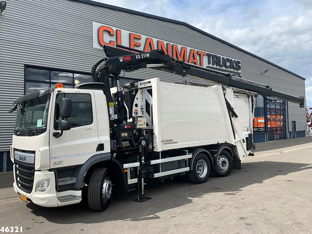 DAF FAN CF 290 Euro 6 Hiab 21 Tonmeter laadkraan (bj 2018), Euro 6, Diesel, 2 stoelen, DAF