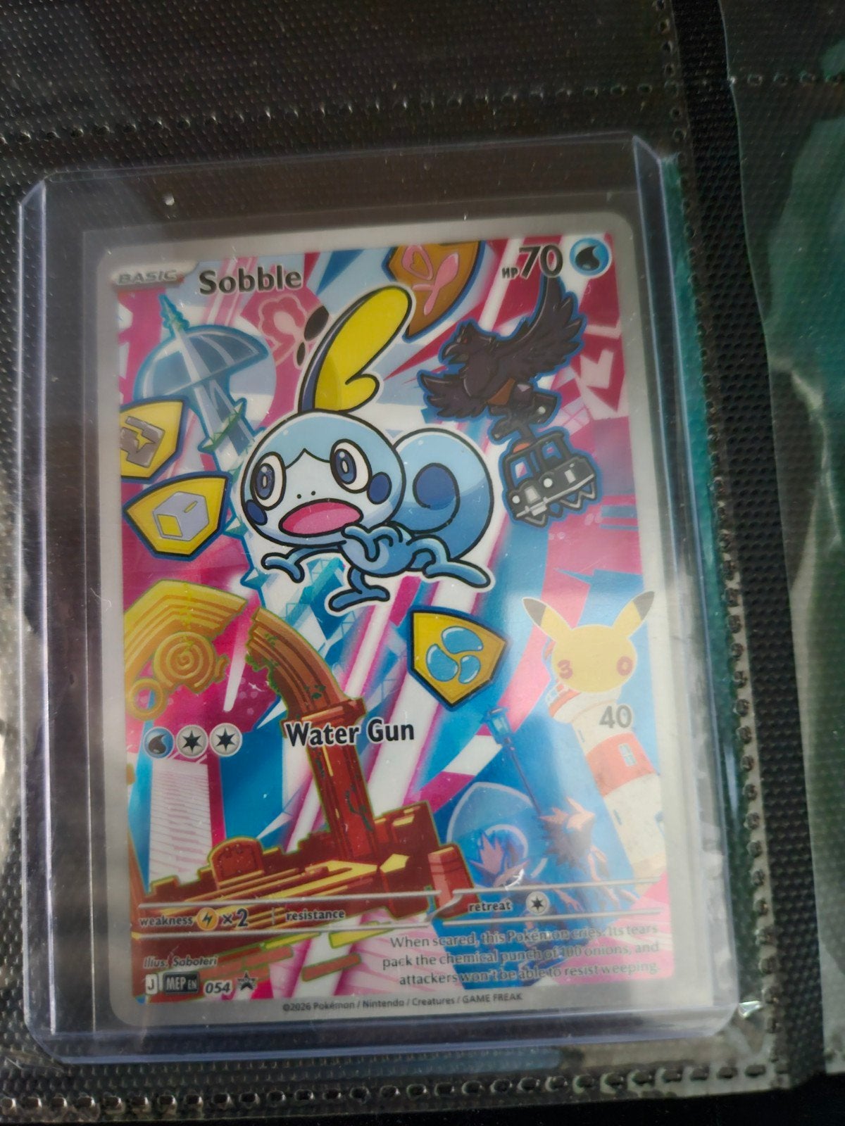 Pokemon Sobble MEP 054 Promo, Ophalen of Verzenden, Zo goed als nieuw, Losse kaart, Foil