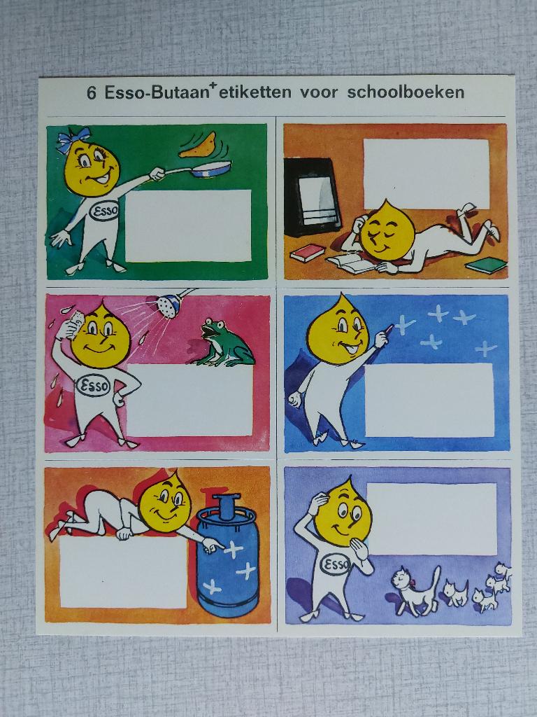 Vintage ESSO Items Tijgerspel, School etiketten, Keycord, Ophalen of Verzenden, Gebruikt, Gebruiksvoorwerp