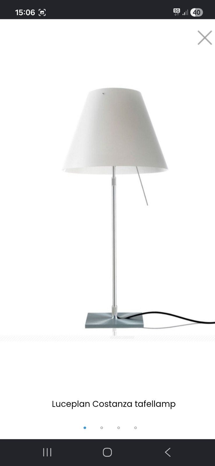 Luceplan Costanza tafellamp - Modern en elegant, Overige materialen, Ophalen of Verzenden, Zo goed als nieuw, 75 cm of meer