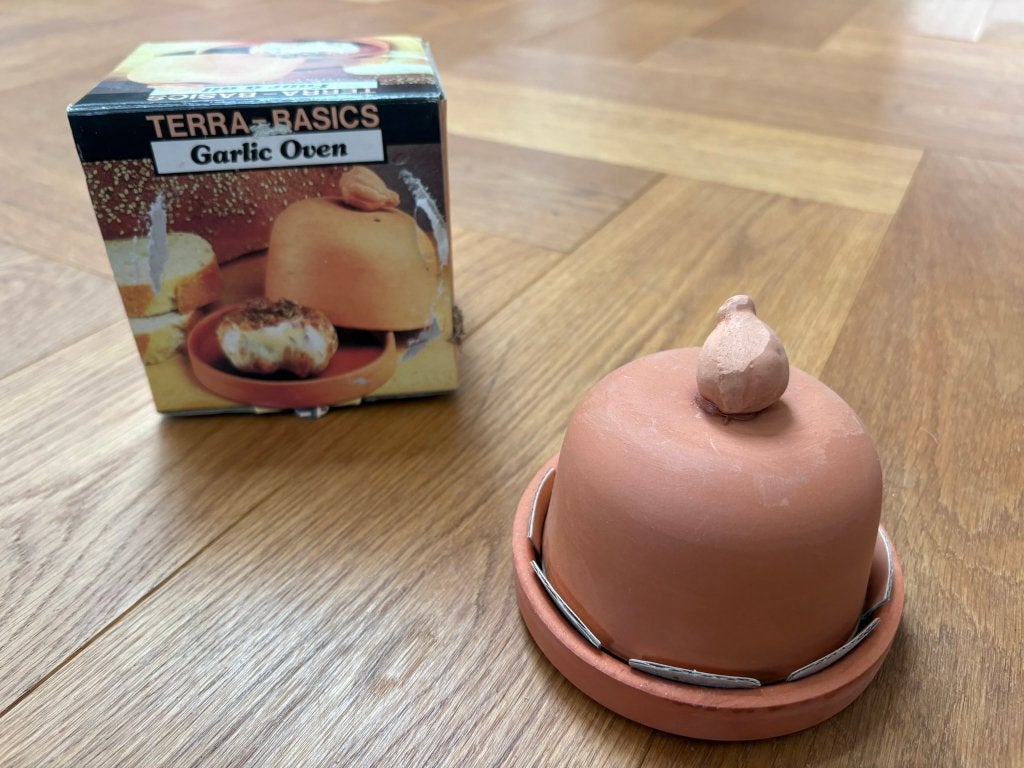 knoflook oven pannetje terra cotta, Huis en Inrichting, Ophalen of Verzenden, Nieuw, Steen/keramiek, Overige typen
