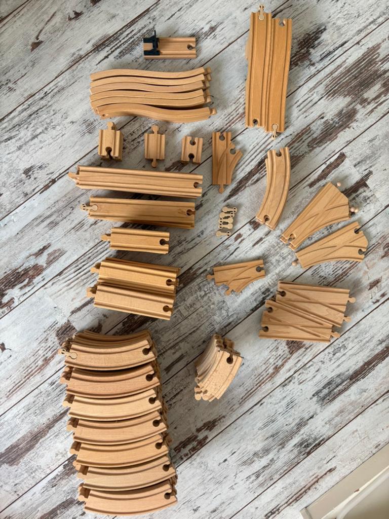 Houten Spoorweg, Kinderen en Baby's, Speelgoed | Houten speelgoed, Ophalen, Zo goed als nieuw
