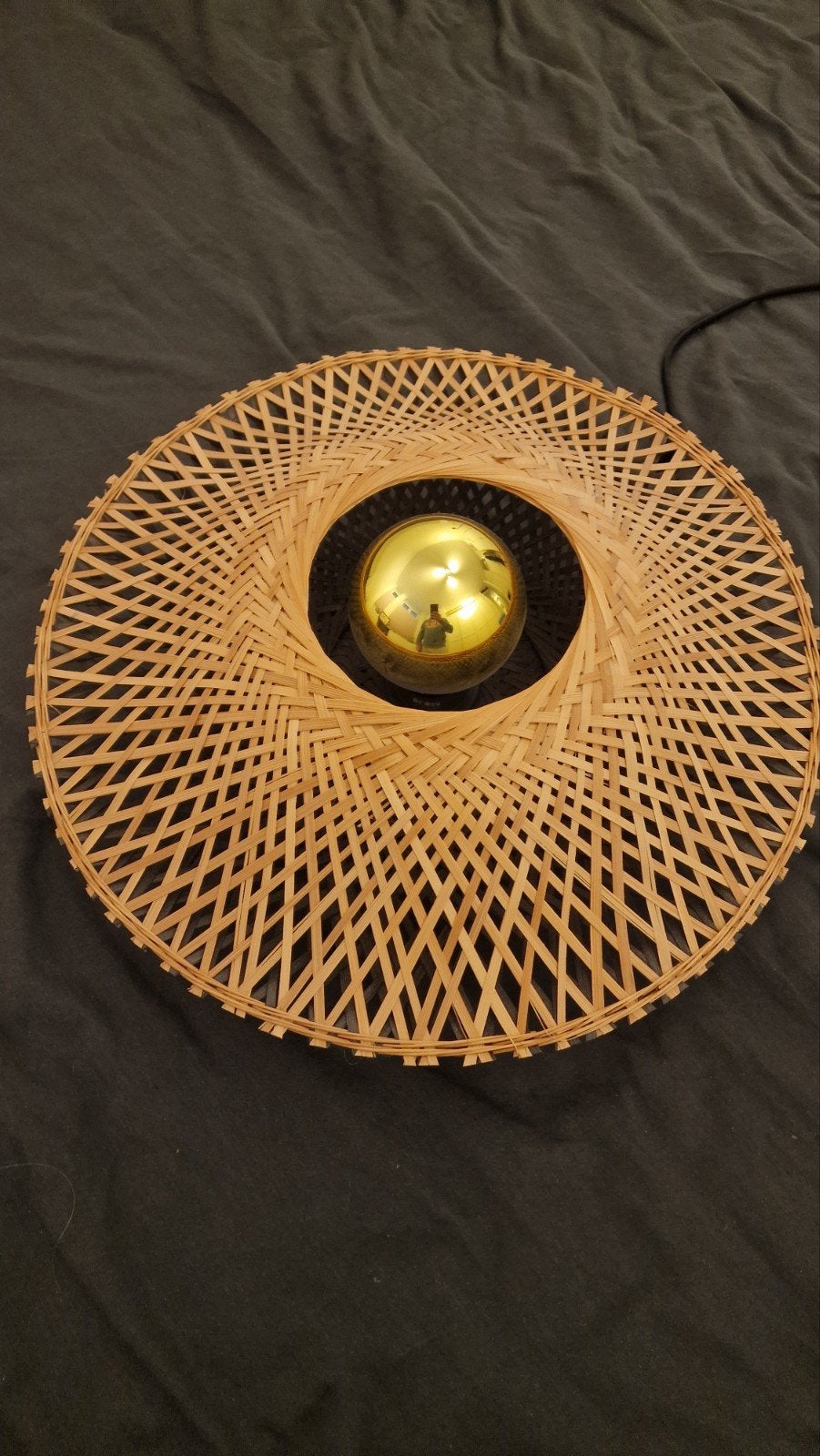 Good&Mojo Wandlamp Bamboe 45cm met Lamp, Ophalen, Beige, Boho, Zo goed als nieuw