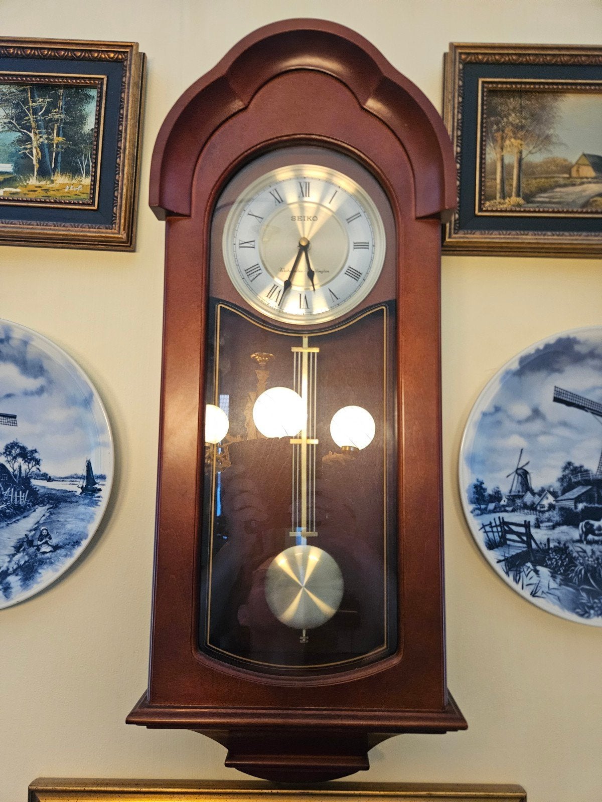 Seiko wandklok met slinger - Klassiek design, Ophalen