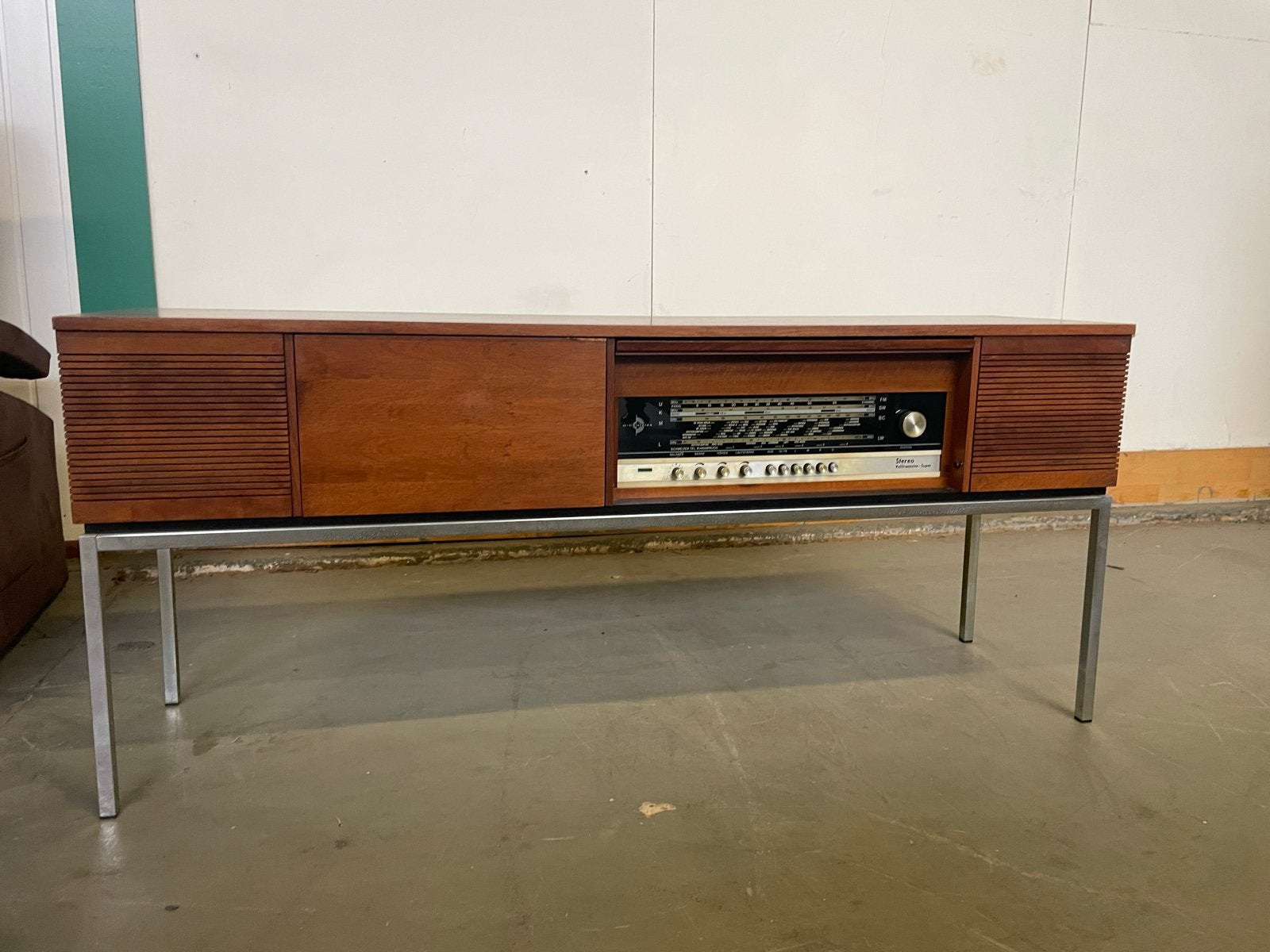 Vintage hifi meubel Loewe-Opta radio en Philips platenspeler, Ophalen of Verzenden, Niet werkend, Overige merken