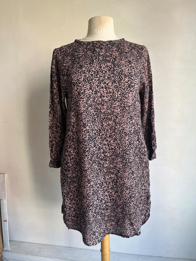 rika jurkje maat. s roze zwart, Verzenden, Zwart, Zo goed als nieuw, Knielengte