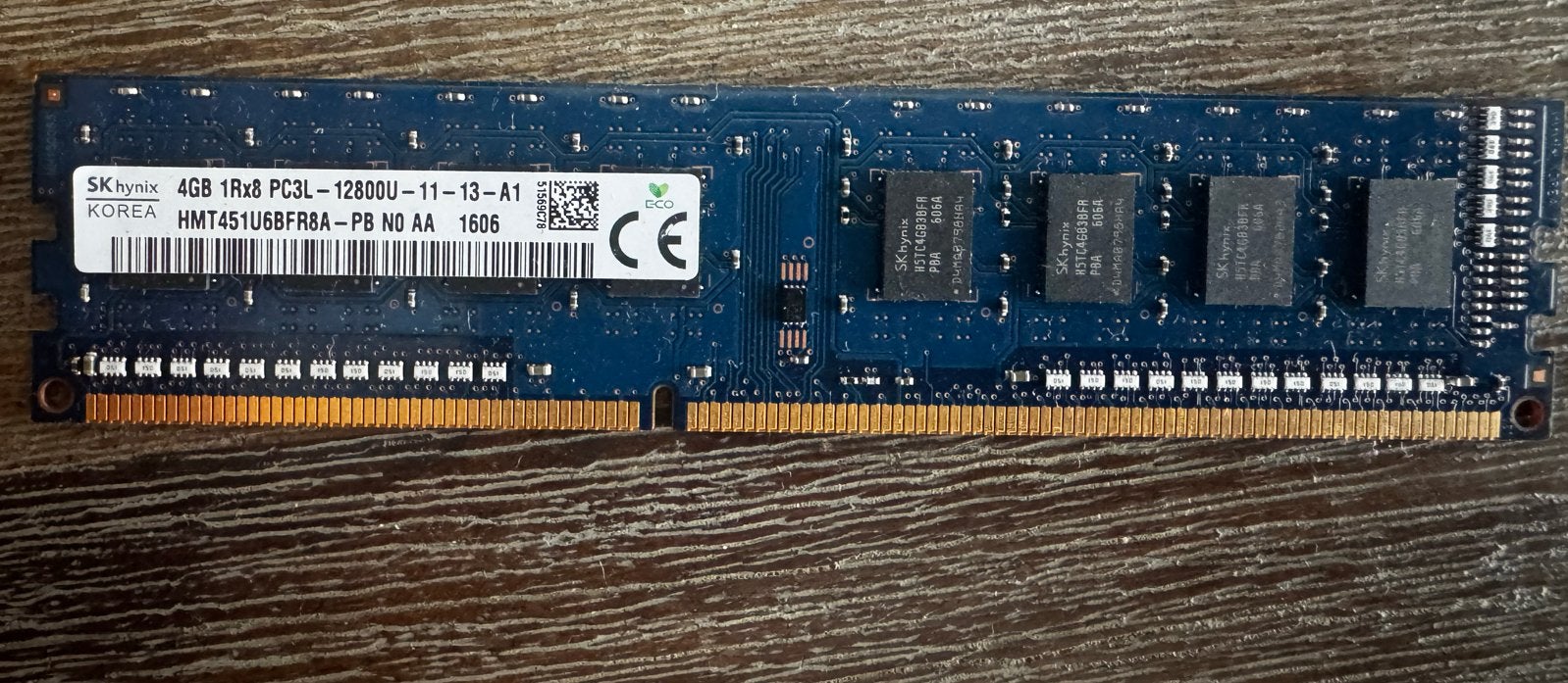 SK Hynix 4GB DDR3L RAM PC3L-12800U, Gebruikt, Server, DDR3, Ophalen of Verzenden