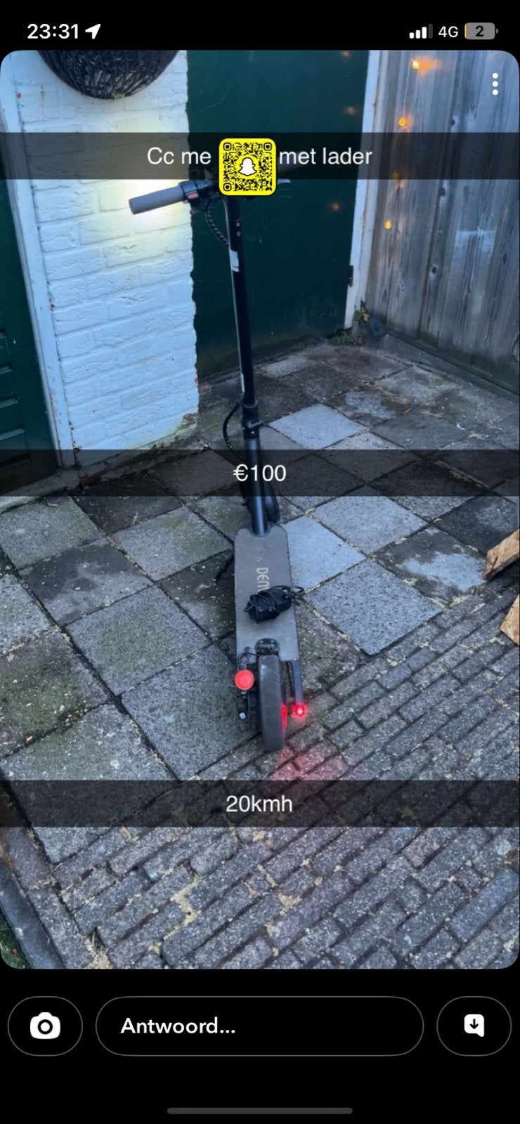 Elektrische step met lader - 20 km/u, Fietsen en Brommers, Steps, Ophalen, Gebruikt, Elektrische step (E-scooter)