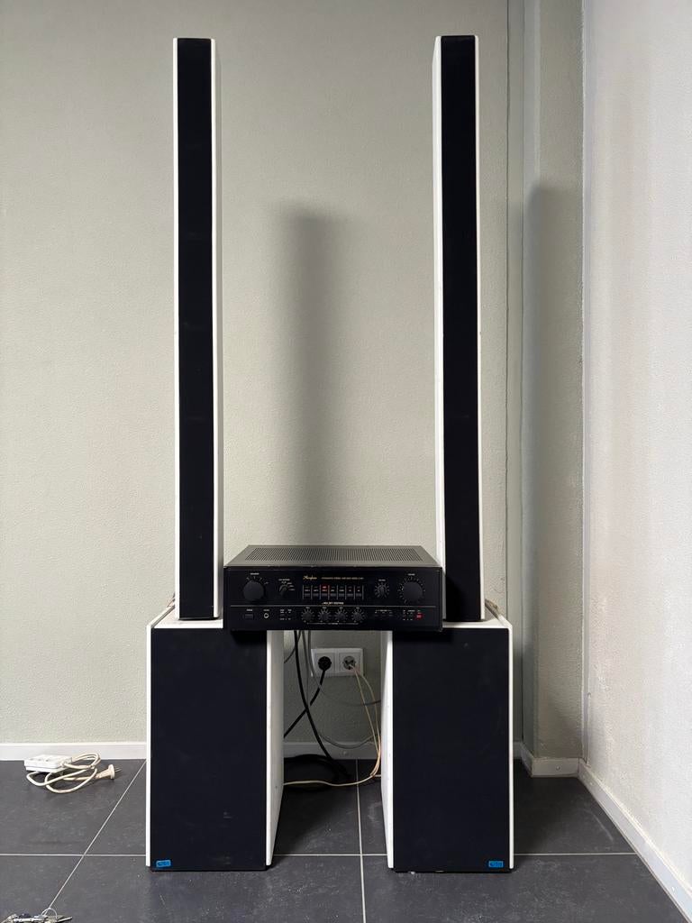 Accuphase E207 versterker met Van Medevoort Elektrostaten, Audio, Tv en Foto, Versterkers en Receivers, Gebruikt, 60 tot 120 watt