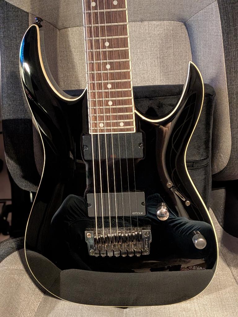 Ibanez RGA7 met EMG 81-7-X incl. hoes, Ophalen, Gebruikt, Solid body, Ibanez