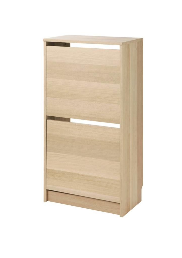 Schoenenkast eiken patroon Ikea Bissa (4x), Huis en Inrichting, Kasten | Schoenenkasten, Ophalen, Zo goed als nieuw