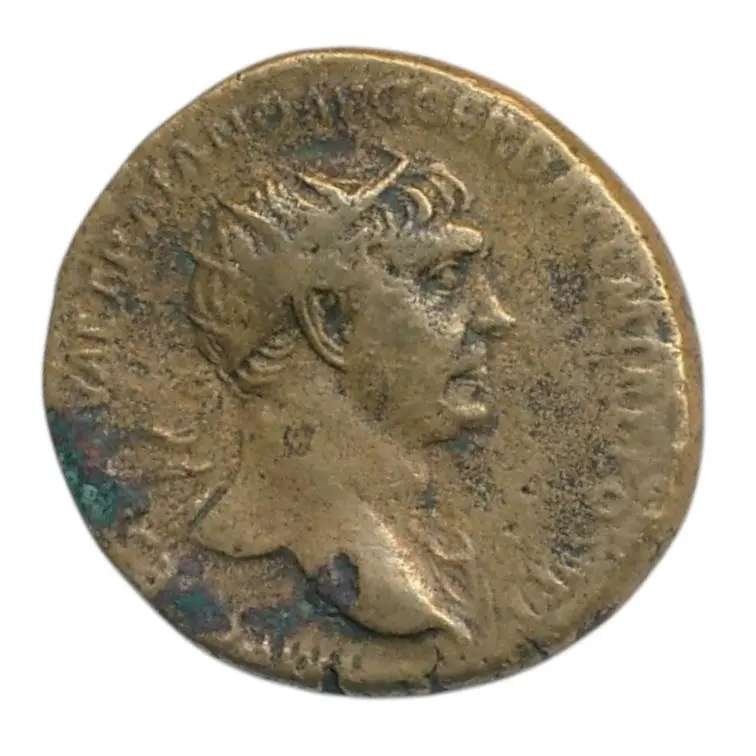 Romeinse Rijk Keizer Trajanus Dupondius 98-117, Ophalen of Verzenden, Overige landen, Losse munt