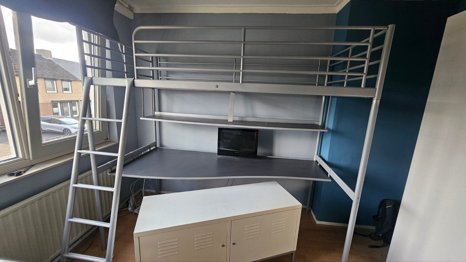 Ikea Svärta Hoogslaper met bureau, Ophalen, Gebruikt, Eenpersoons, 200 cm