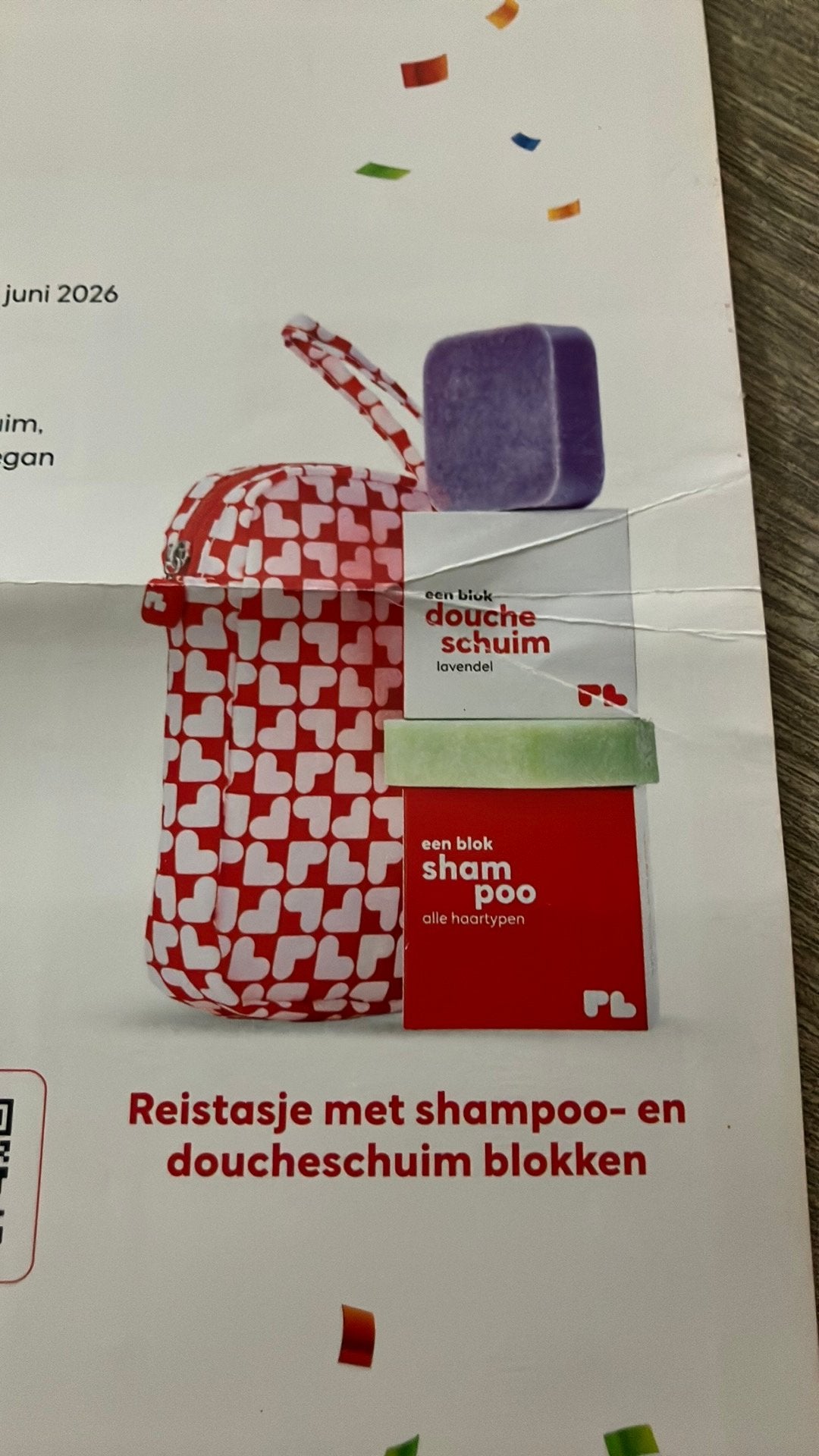 Postcodeloterij zomercadeau reistasje /shampoo / douche, Tickets en Kaartjes, Kortingen en Cadeaubonnen, Twee personen, Cadeaubon