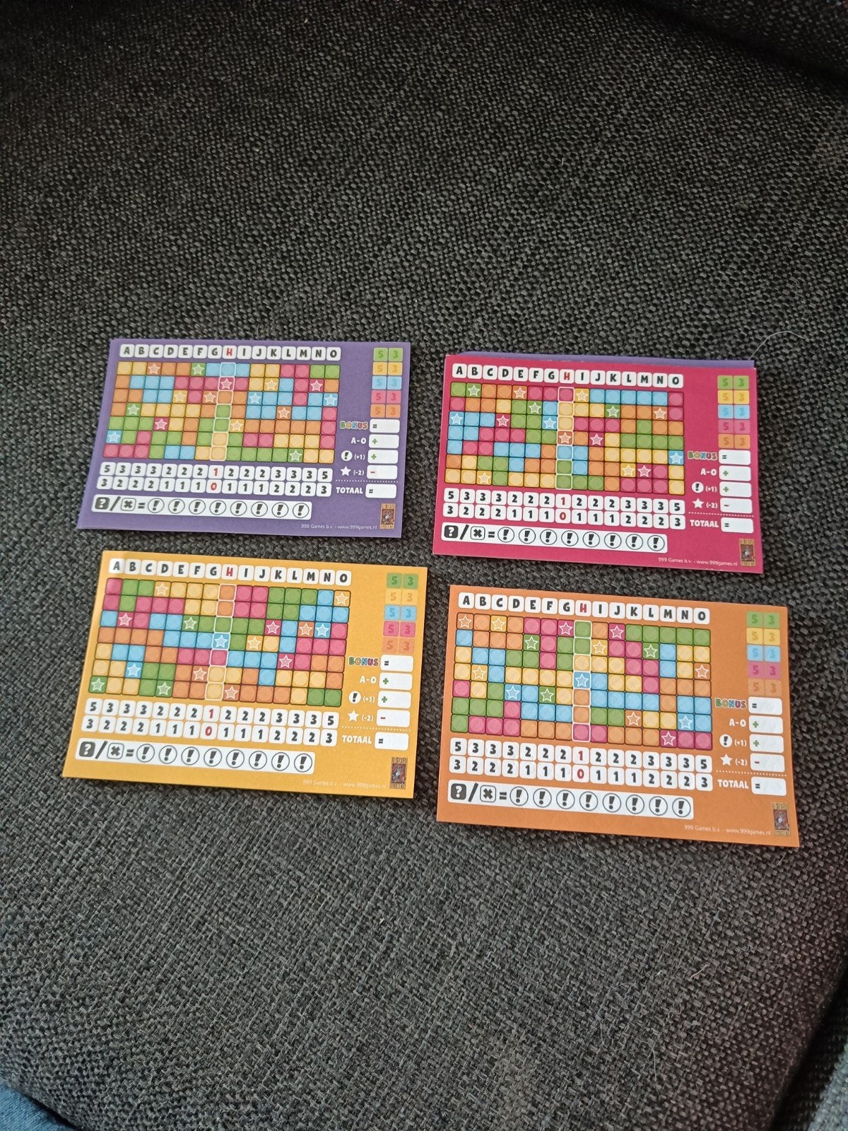 4x Keer op Keer Scoreblokken - Diverse Versies, Een of twee spelers, Ophalen, Gebruikt, 999 Games