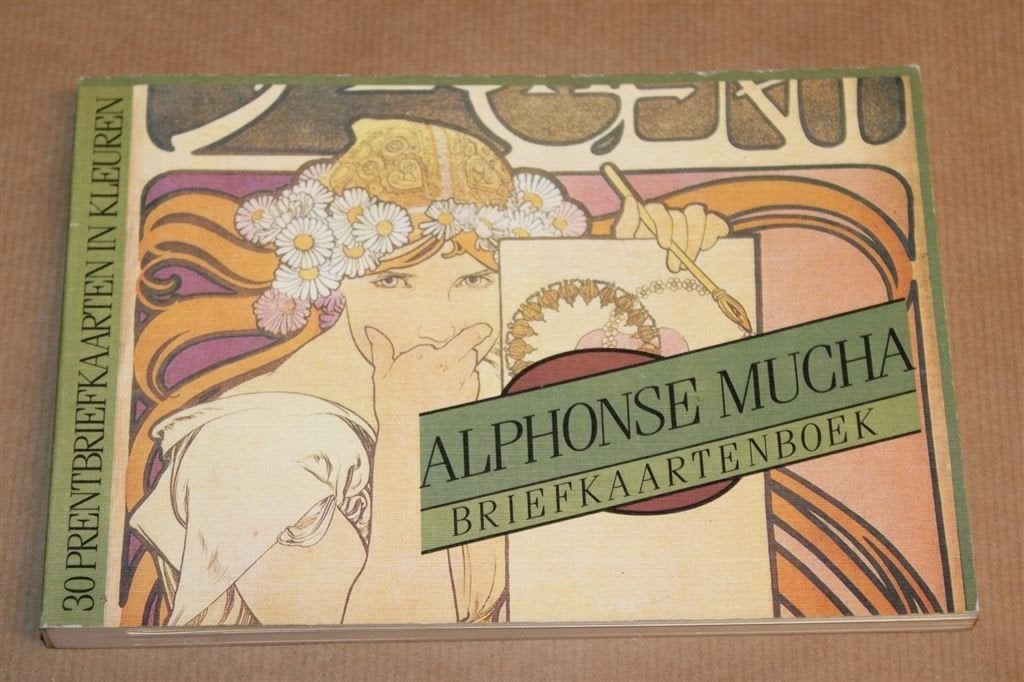 Alphonse Mucha — Briefkaartenboek Art Nouveau Prints, Ophalen of Verzenden, Gelezen