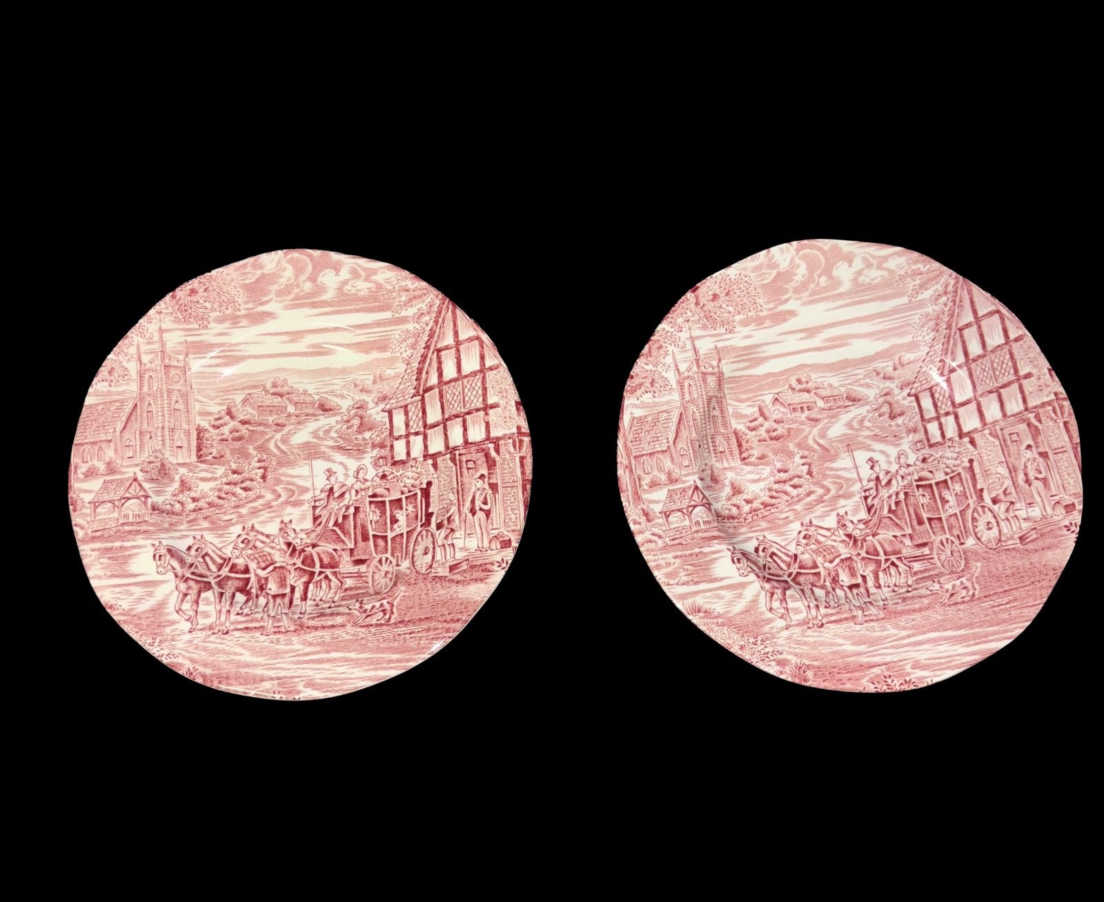 Set 2 Vintage Enoch Wedgwood Bordjes Dickens Coaching Days️, Verzenden