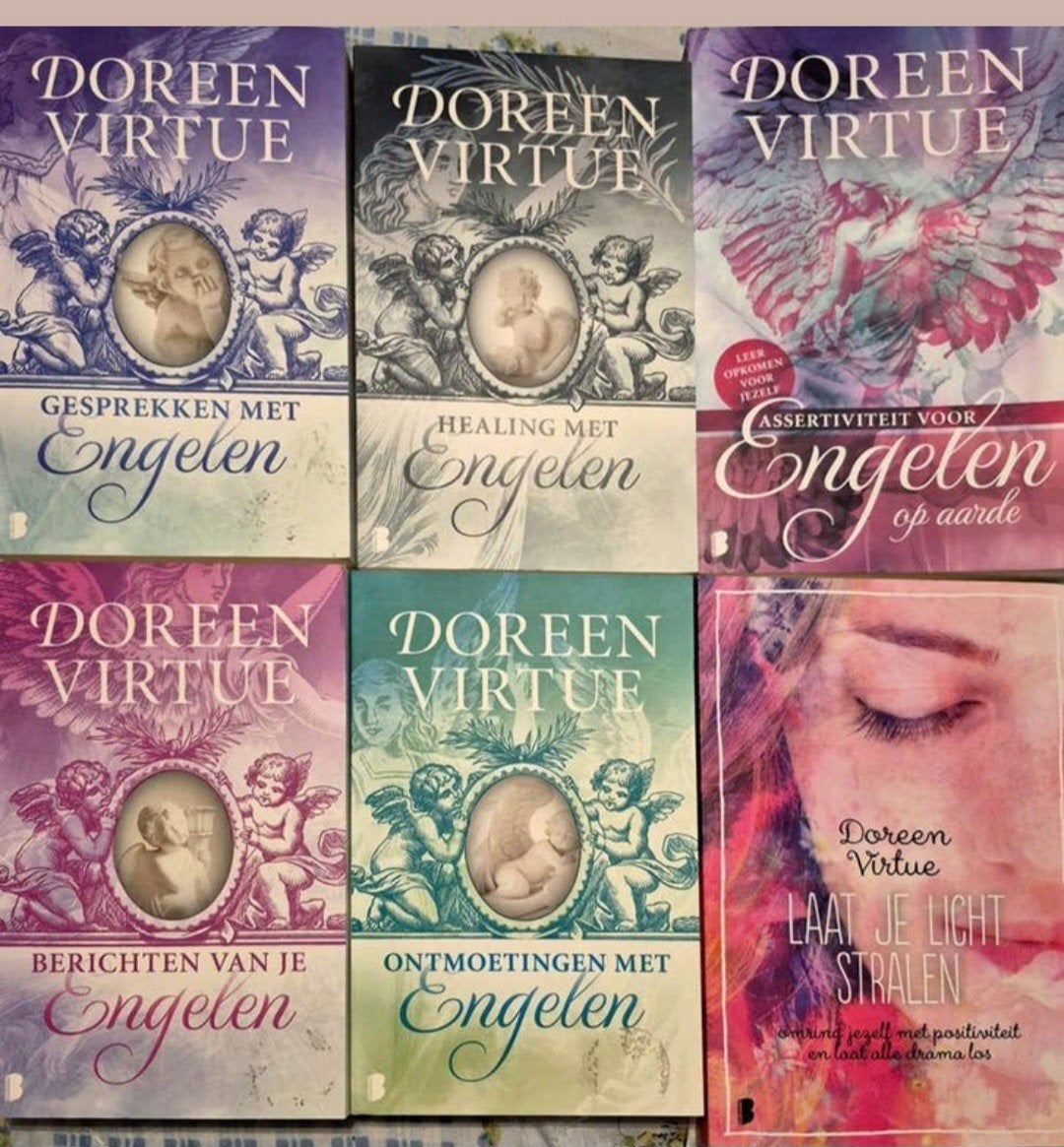Doreen Virtue Engelen Boeken Collectie (6 stuks), Gelezen, Achtergrond en Informatie, Spiritualiteit algemeen, Ophalen of Verzenden