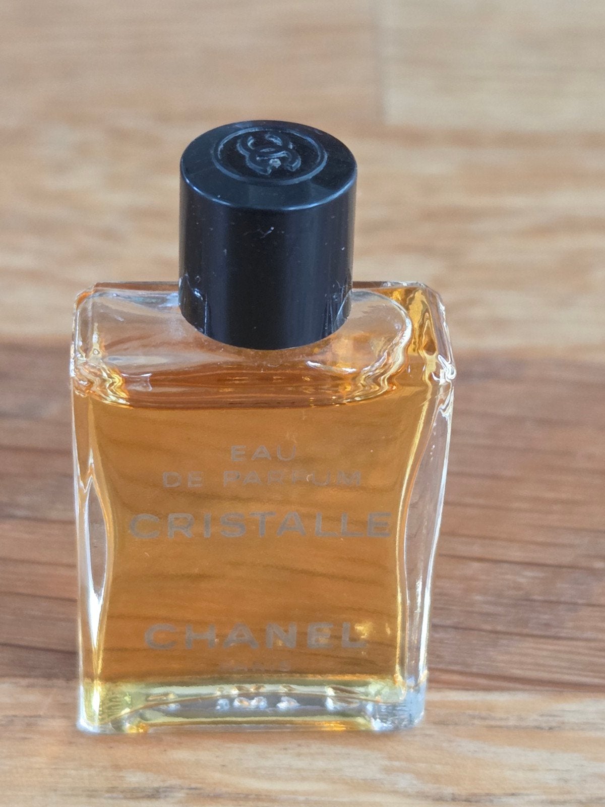 Vintage Chanel Eau de Cristalle Parfum Miniatuur Orig, Ophalen of Verzenden, Zo goed als nieuw, Miniatuur, Gevuld