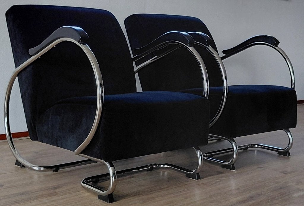 Dykmyer buisframe bankje en 2 fauteuils = bankstel, Ophalen, 75 tot 100 cm, Zo goed als nieuw, Minder dan 150 cm