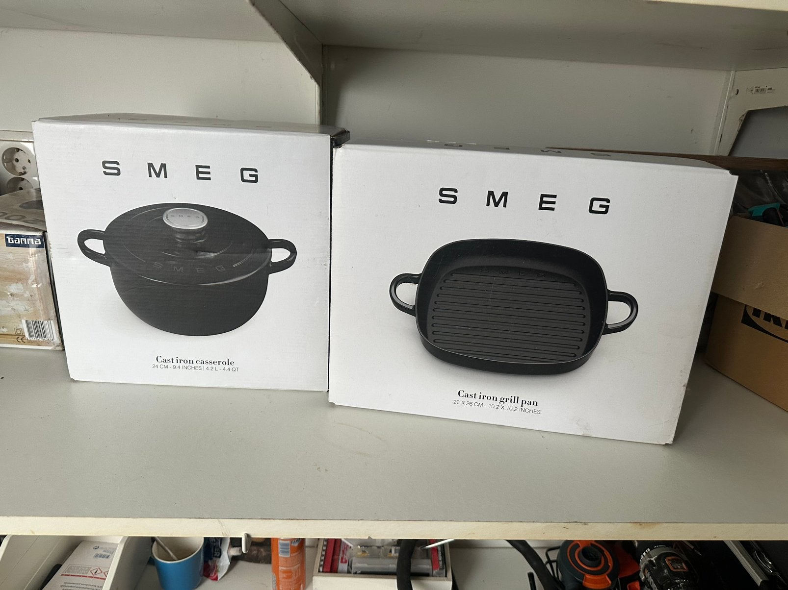 Smeg gietijzer NIEUW, Ophalen, Gietijzer, Met handvatten, Nieuw