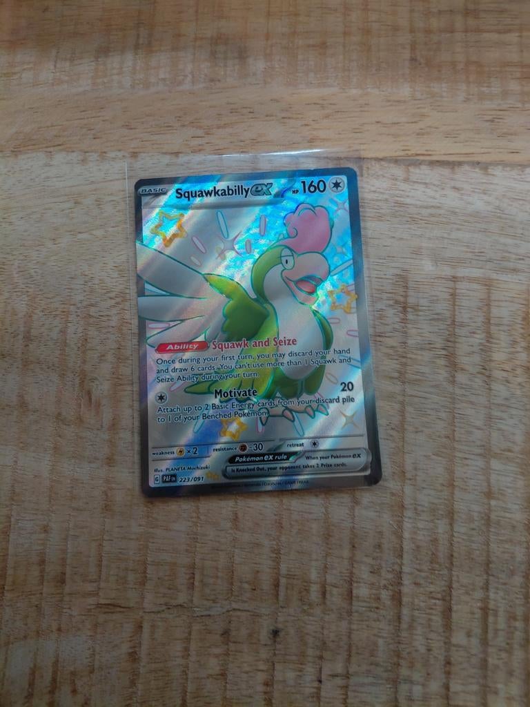 Squawkabilly ex 223/091 - Pokémon kaart (Foil), Ophalen of Verzenden, Zo goed als nieuw, Losse kaart, Foil