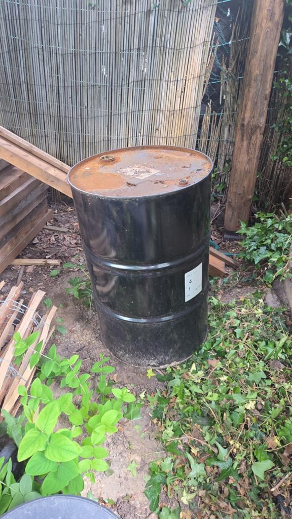 Stalen vat 200l, Ophalen
