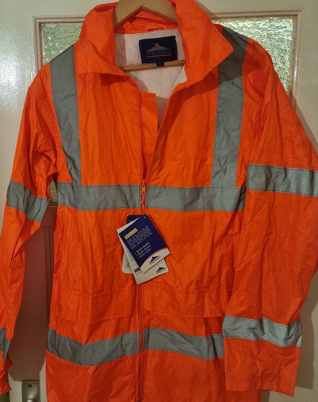 Portwest oranje reflecterende werkjas regenjas maat S, Ophalen, Nieuw, Kinderen, Jas