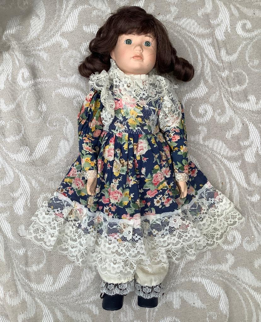 Prachtige vintage pop met pijpenkrullen, 39 cm, Nieuw, Ophalen of Verzenden, X, Pop
