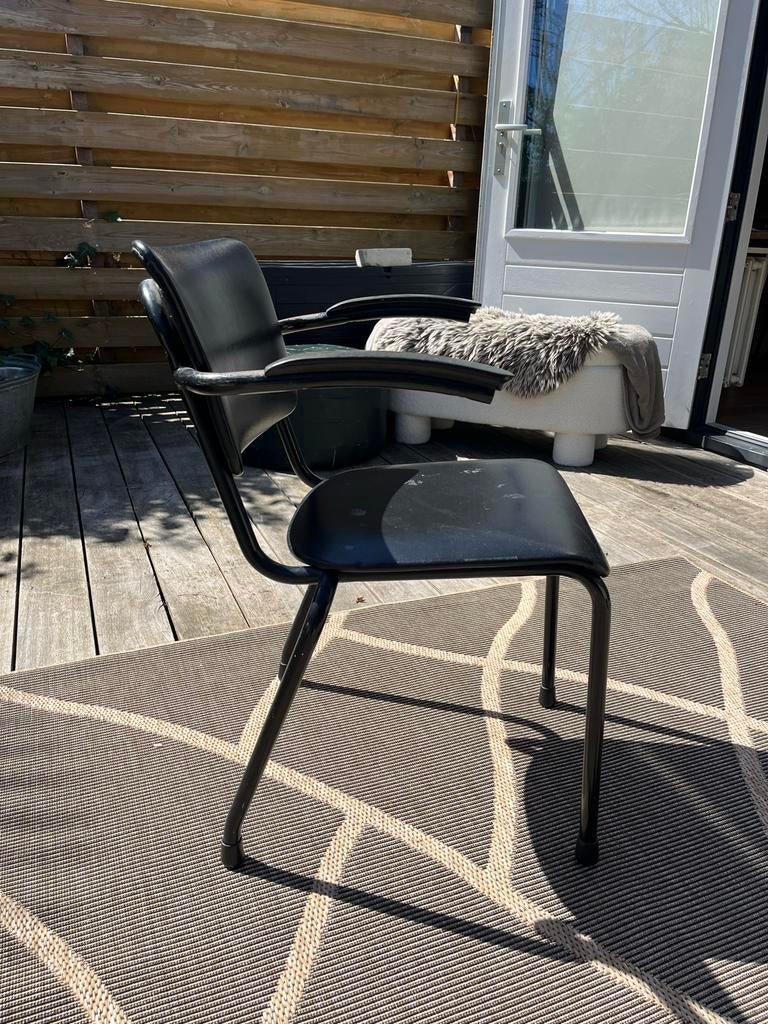 Vintage stoel in Gispen stijl met bakelieten leuningen, Ophalen, Gebruikt