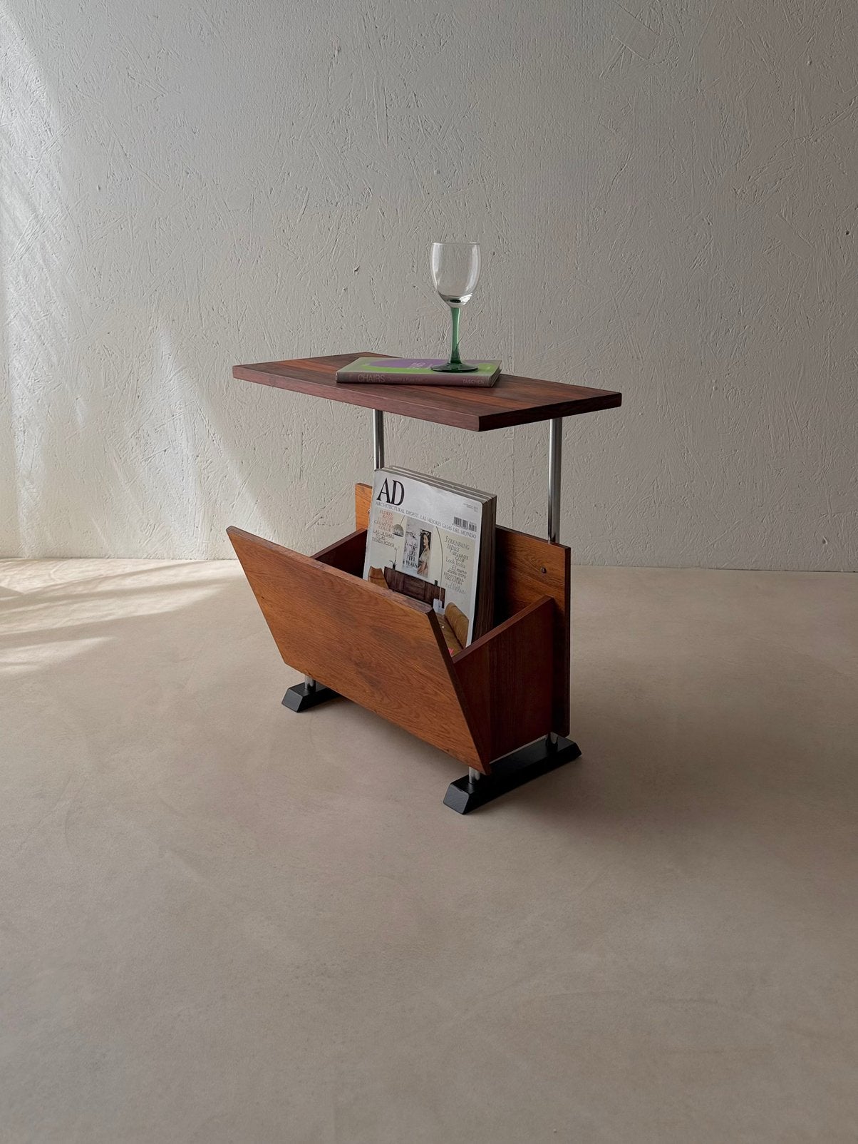 Mid century palissander lectuurtafel jaren 60 l Bij de Tijd, Ophalen of Verzenden, Mid-century modern, Hout, Lectuurtafel