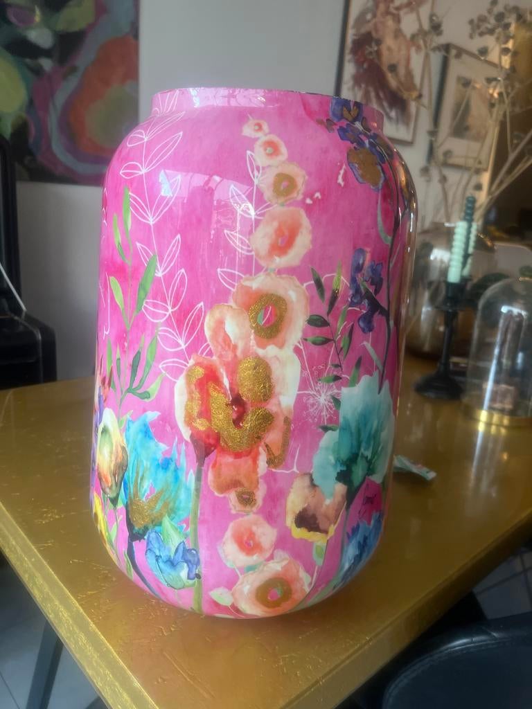 Vaas (Pot) hoog Fiesta fuchsia Lammie, Ophalen of Verzenden