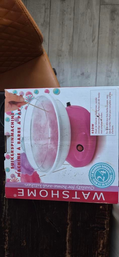 WATSHOME Suikerspinmachine - Roze (450W), Witgoed en Apparatuur, Ophalen of Verzenden, Zo goed als nieuw