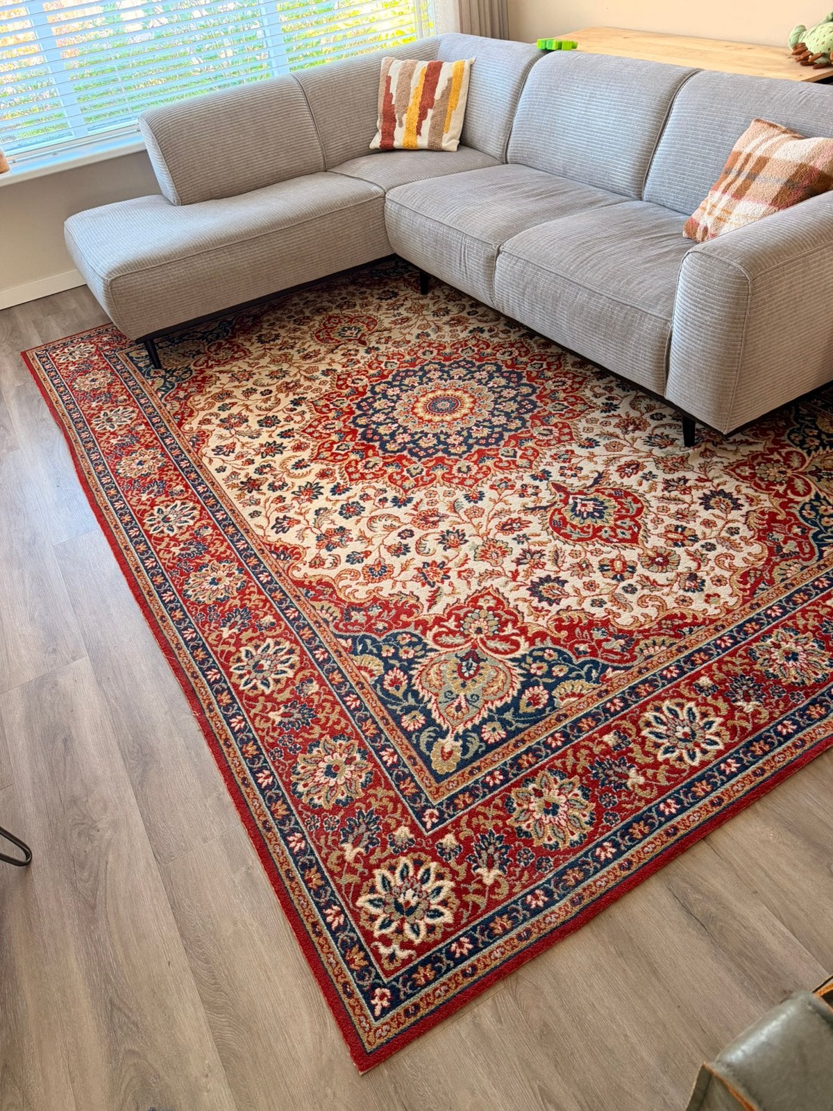 Vintage wollen vloerkleed, Ophalen, Zo goed als nieuw, Rechthoekig, 200 cm of meer
