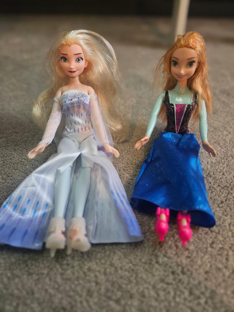 Disney Frozen Elsa en Anna poppen set, Ophalen of Verzenden, Gebruikt, Overige typen