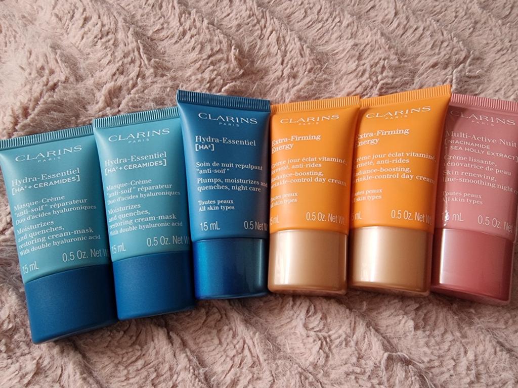 Clarins luxe miniaturen huidverzorging 15 ml Nieuw, Verzenden, Nieuw, Gehele gezicht