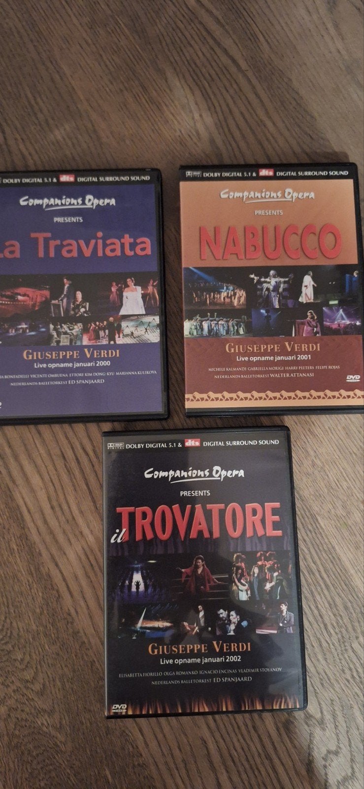 Giuseppe Verdi Opera Collectie: La Traviata, Nabucco, Il Tro, Gebruikt, Alle leeftijden, Boxset, Muziek en Concerten