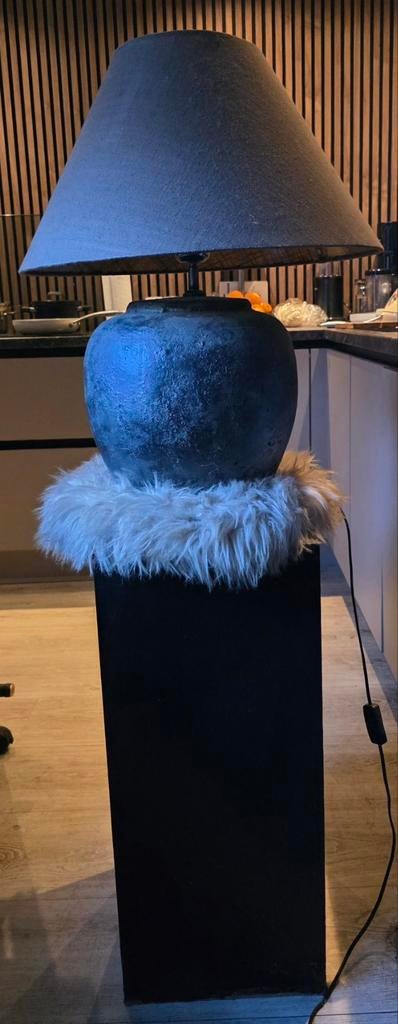 Zuil met stenen lamp, Huis en Inrichting, Lampen | Vloerlampen, Ophalen, Minder dan 100 cm