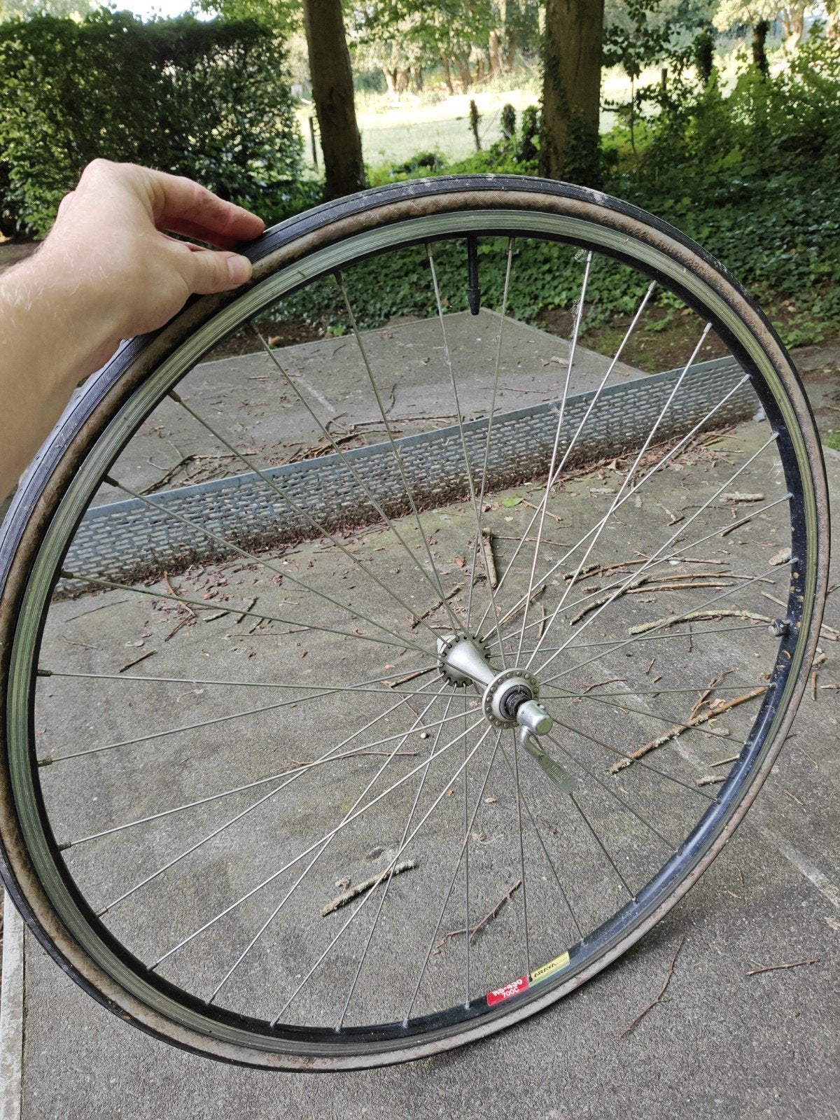 Voorwiel racefiets Araya RS-430 700C, Fietsen en Brommers, Fietsonderdelen, Gebruikt, Wiel, Racefiets, Ophalen