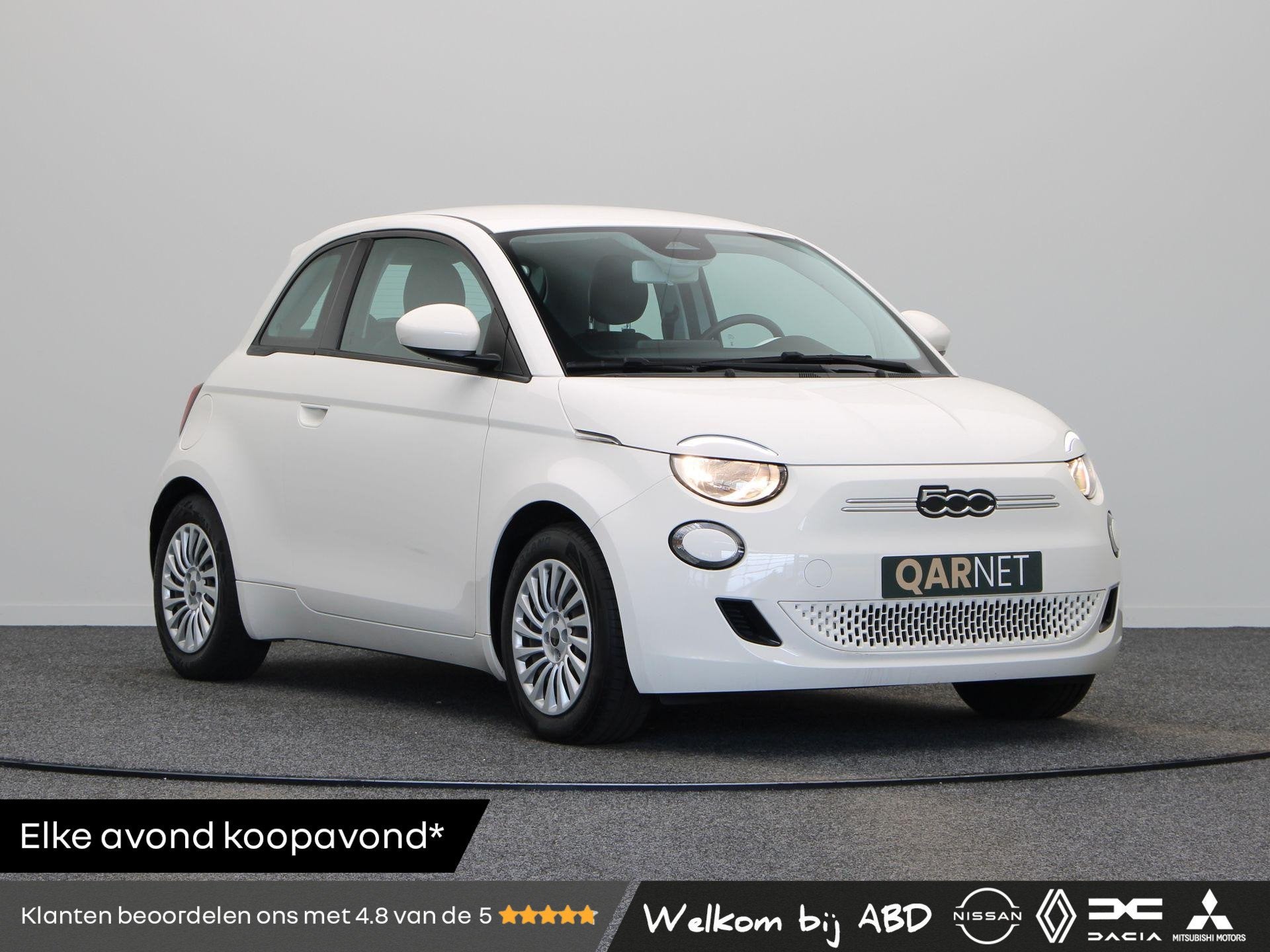 Fiat 500e Icon 42 kWh | 320km WLTP | 85KWh Snelladen | Cruis, Auto's, Fiat, Gebruikt, 118 pk, 4 stoelen, Wit