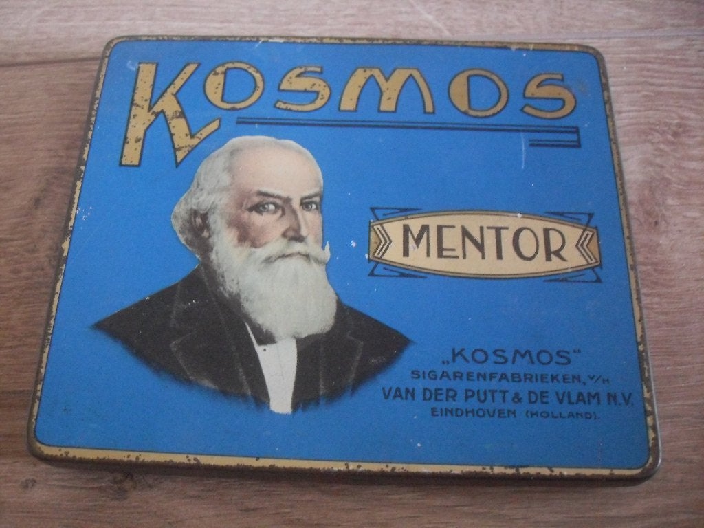 kosmos mentor sigaren blikje, Ophalen of Verzenden, Gebruikt, Overige