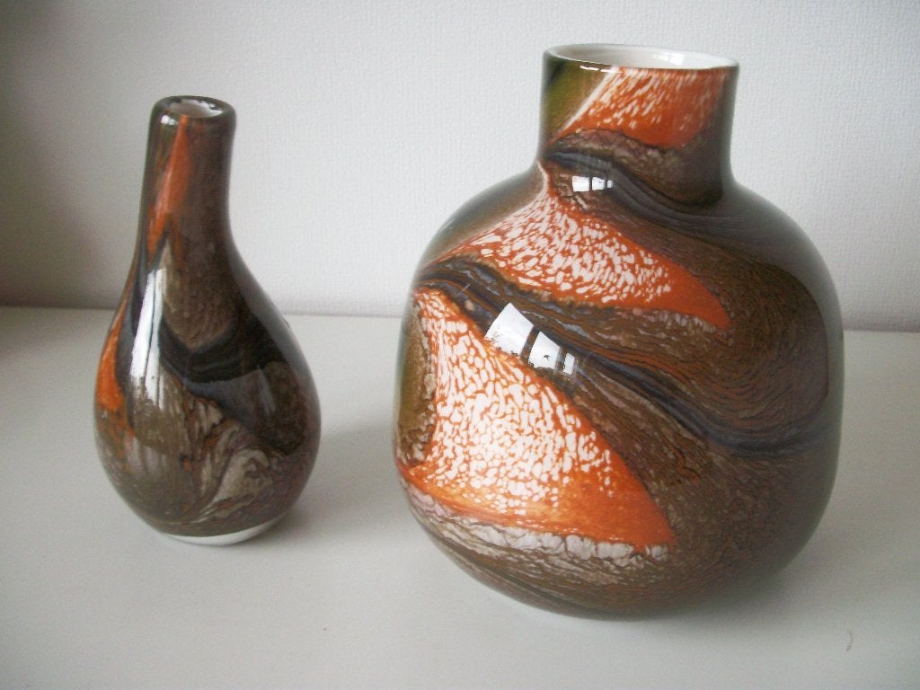 2x Vaas Fidrio Indian Summer Oranje Bruin - 20, 18 - Nieuw, Ophalen of Verzenden, Nieuw, Overige kleuren