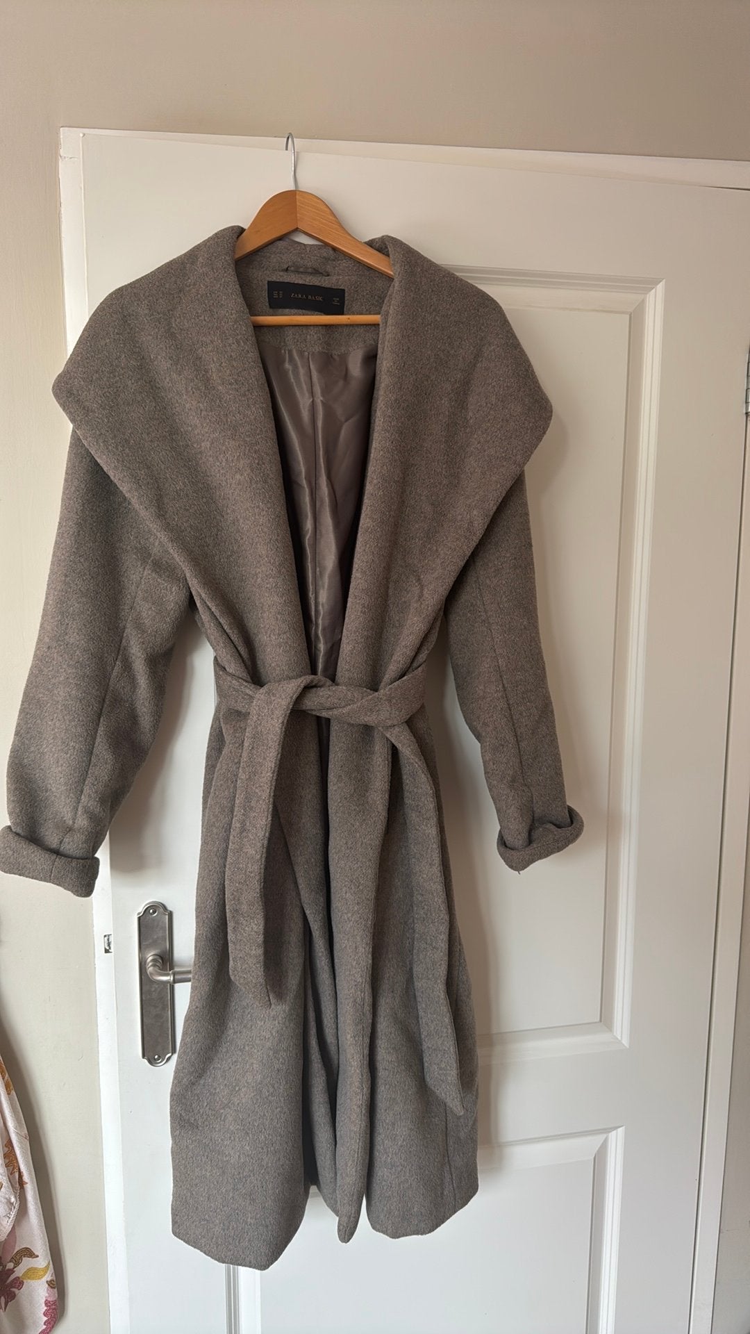 Zara basic mantal jas xl, Kleding | Dames, Ophalen of Verzenden, Zo goed als nieuw, Maat 46/48 (XL) of groter, Beige