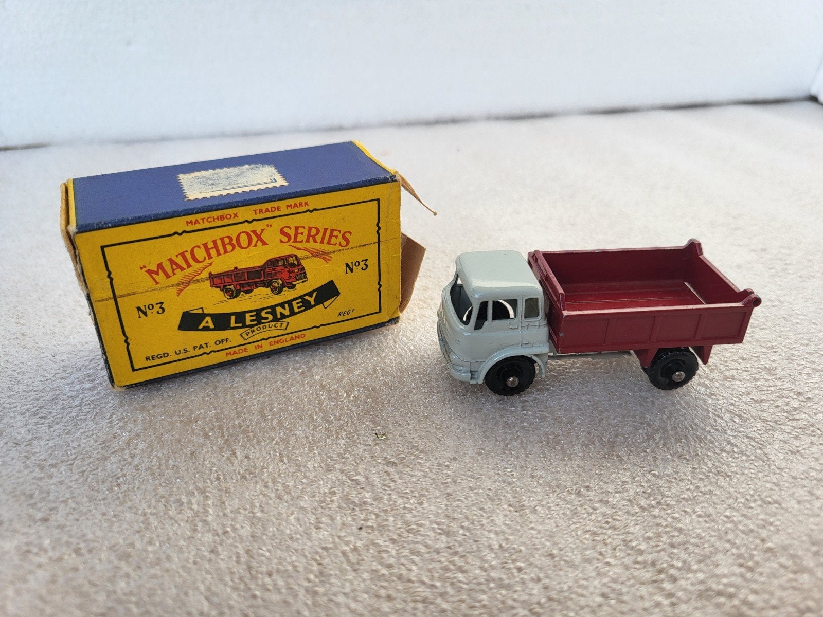 Matchbox Series No. 3 Bedford 7½ Ton Kipper. Lesney product, Ophalen of Verzenden, Zo goed als nieuw, Bus of Vrachtwagen