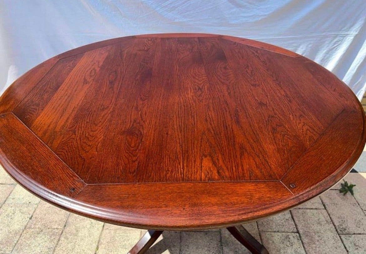 Bannink Jugendstil Eetkamertafel Kersenhout 130 cm, Antiek en Kunst, Ophalen
