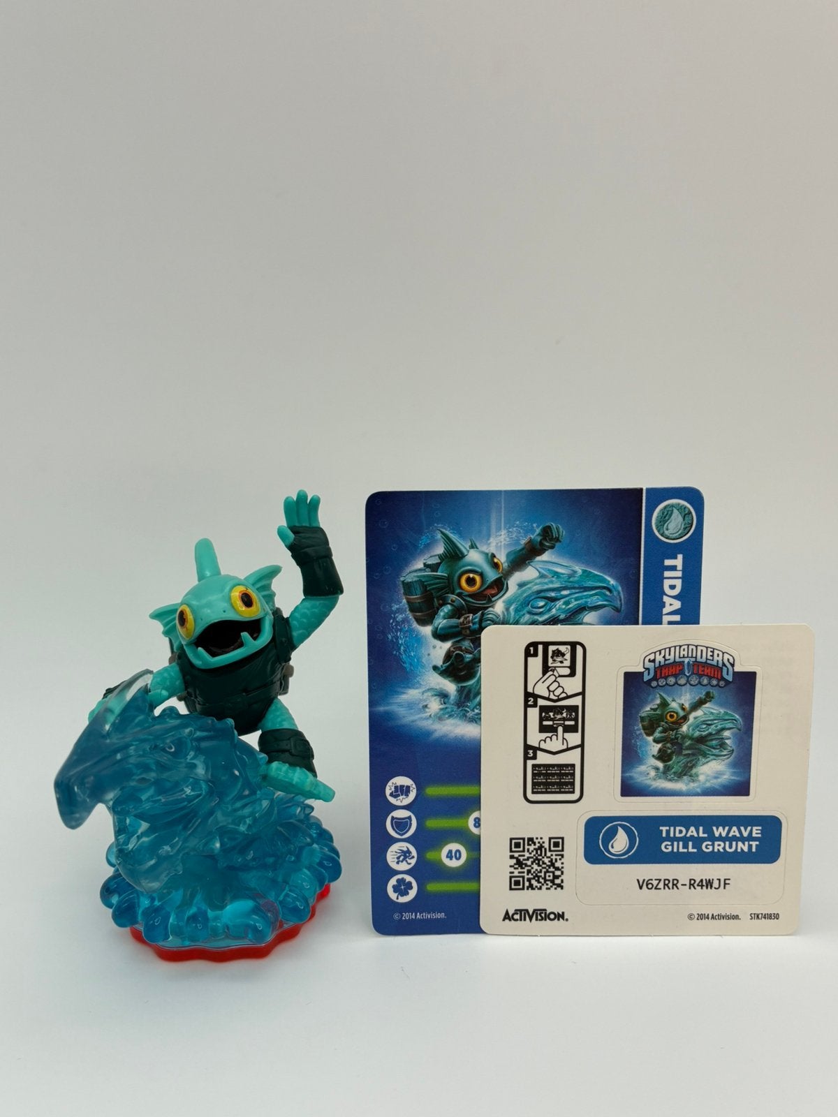 Skylanders Trap Team Tidal Wave Gill Grunt met sticker+kaart, Spelcomputers en Games, Avontuur en Actie, Verzenden, W, 2 spelers